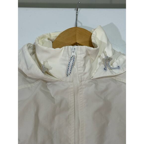 Land's End Rain Jacket Windbreaker White Size S 6-8 - Picture 4 of 14
